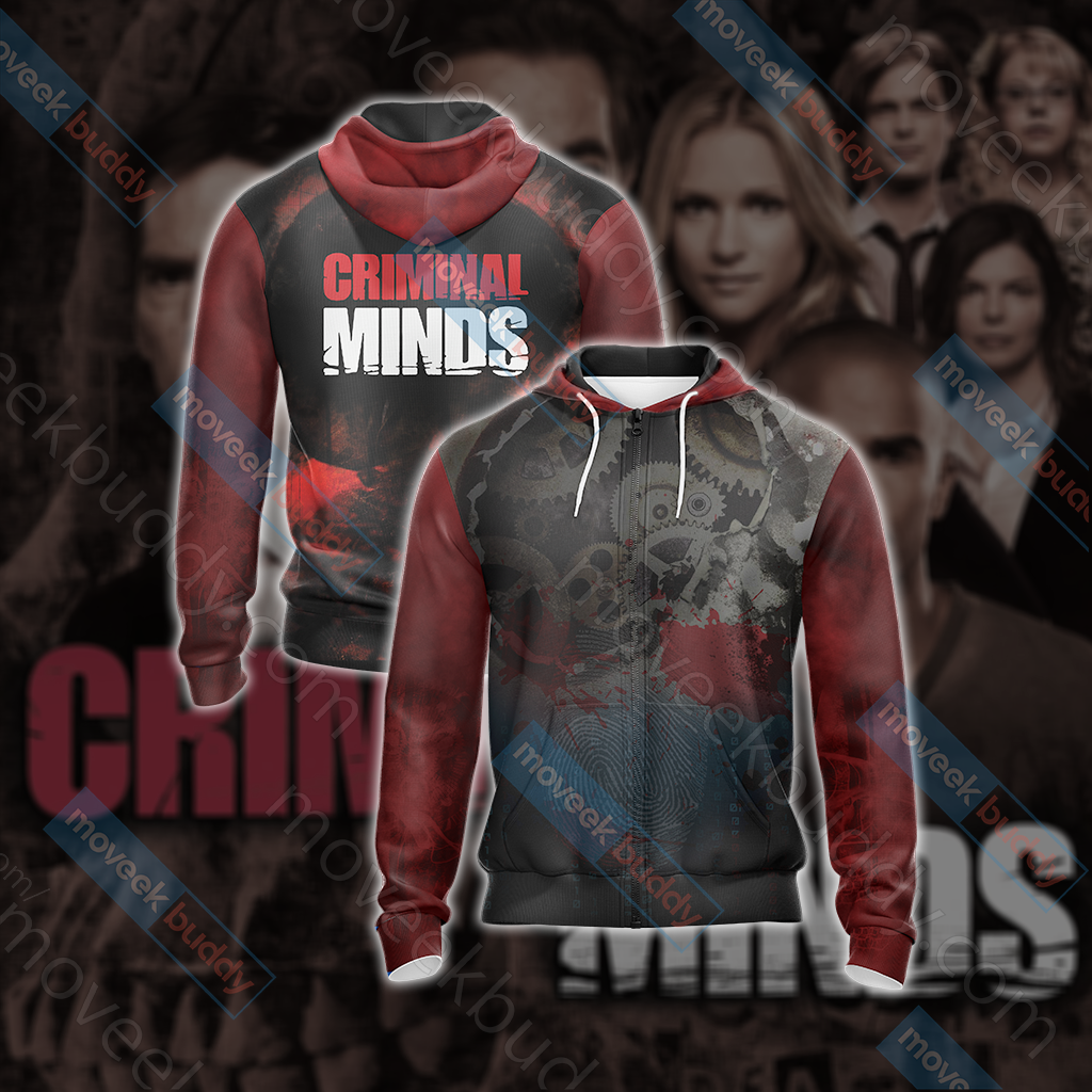 Criminal Minds Unisex 3D T-shirt Zip Hoodie XS