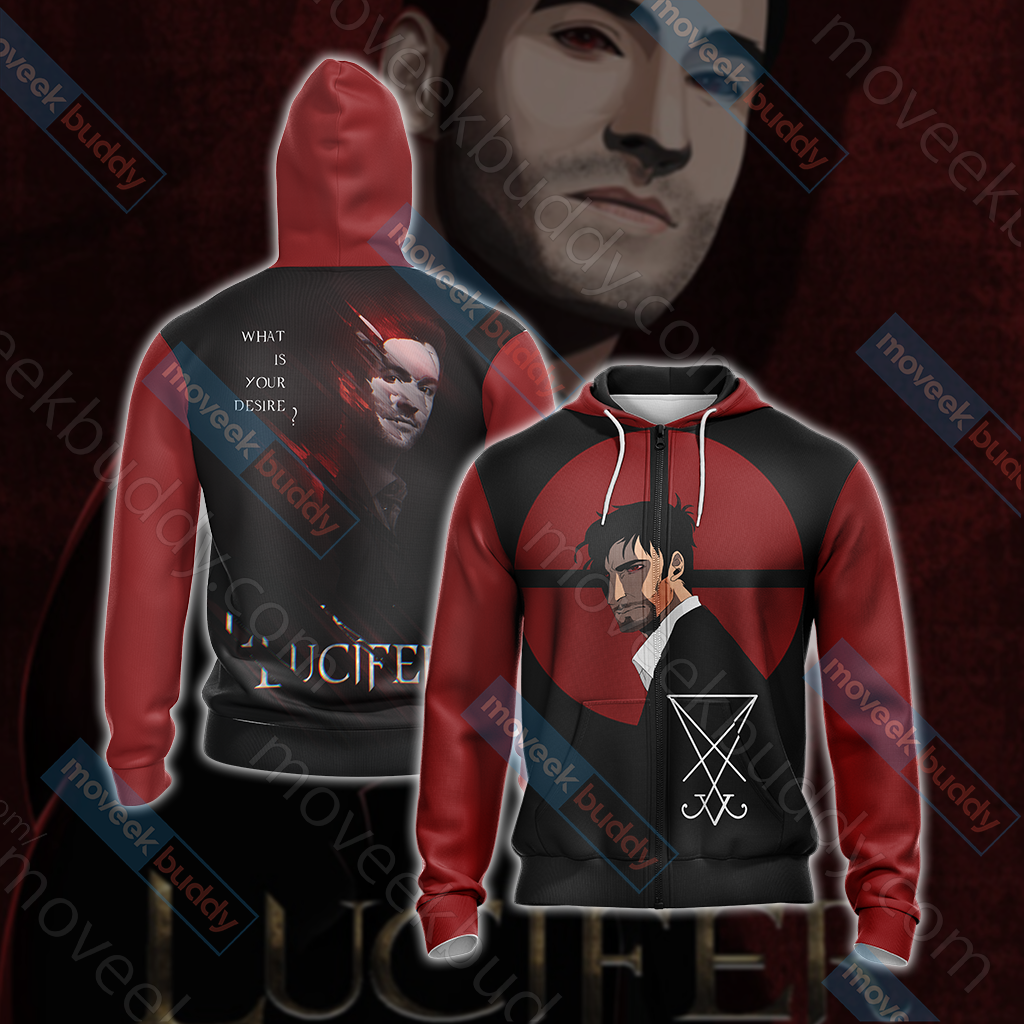 Lucifer New Version Unisex 3D T-shirt Zip Hoodie XS