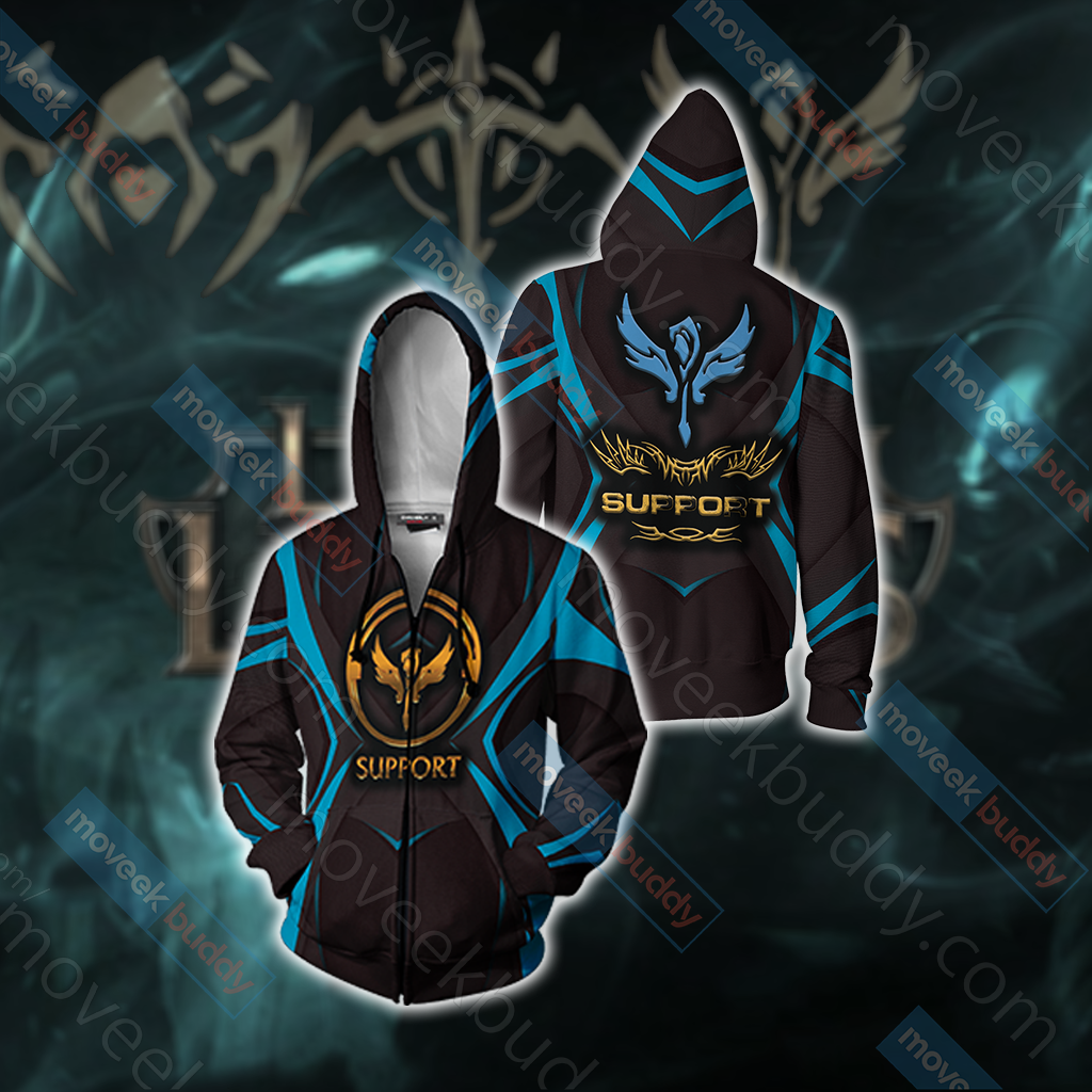 League of Legends - Support Unisex 3D T-shirt Zip Hoodie XS