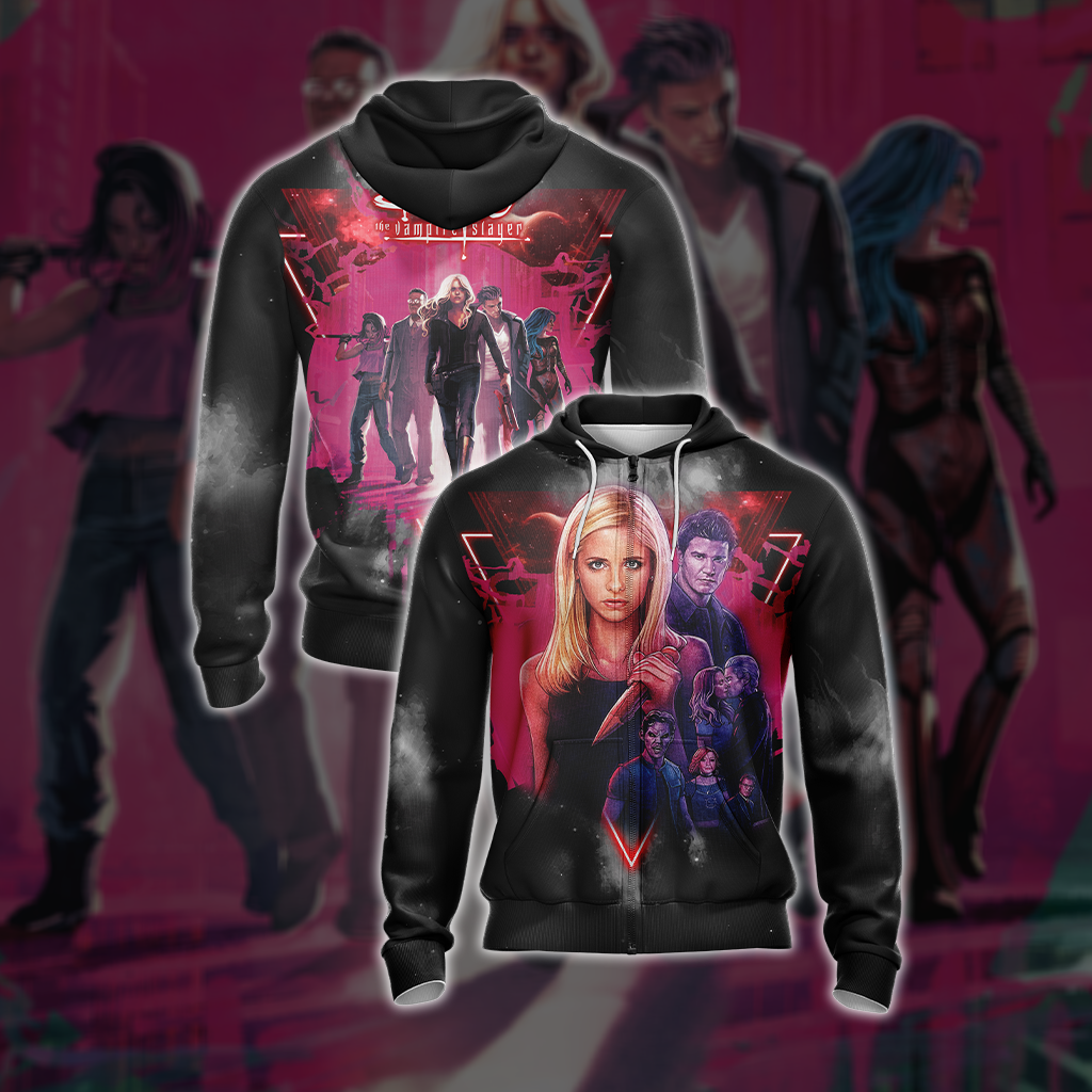 Buffy The Vampire Slayer New Look Unisex 3D T-shirt Zip Hoodie XS