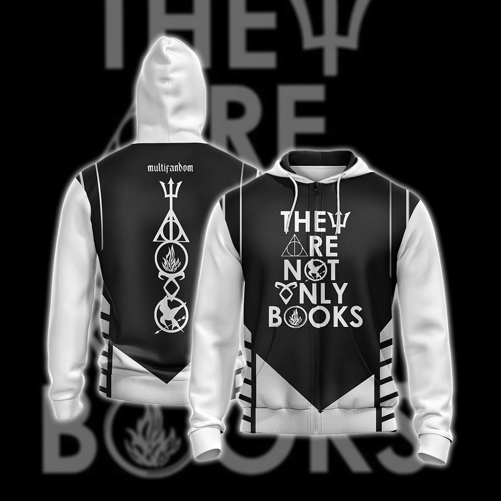 Multifandom - They Are Not Only Books Unisex 3D T-shirt Zip Hoodie XS