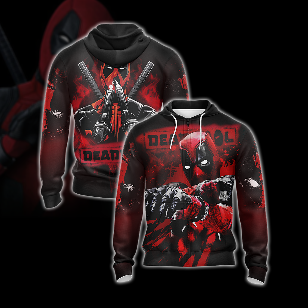 Deadpool New Unisex 3D T-shirt Zip Hoodie XS
