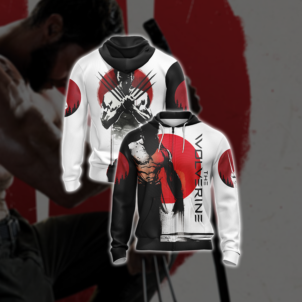 Wolverine New Style Unisex 3D T-shirt Zip Hoodie XS