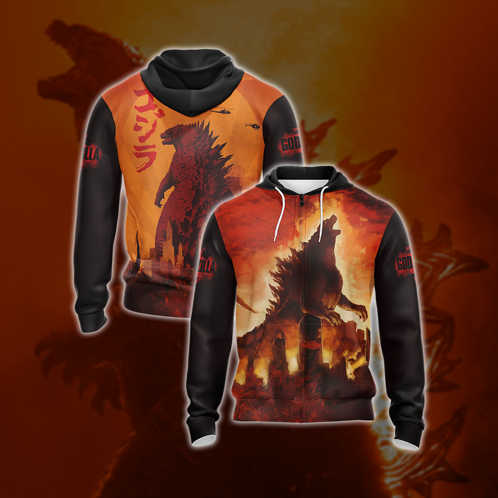 Godzilla New Style Unisex 3D T-shirt Zip Hoodie XS