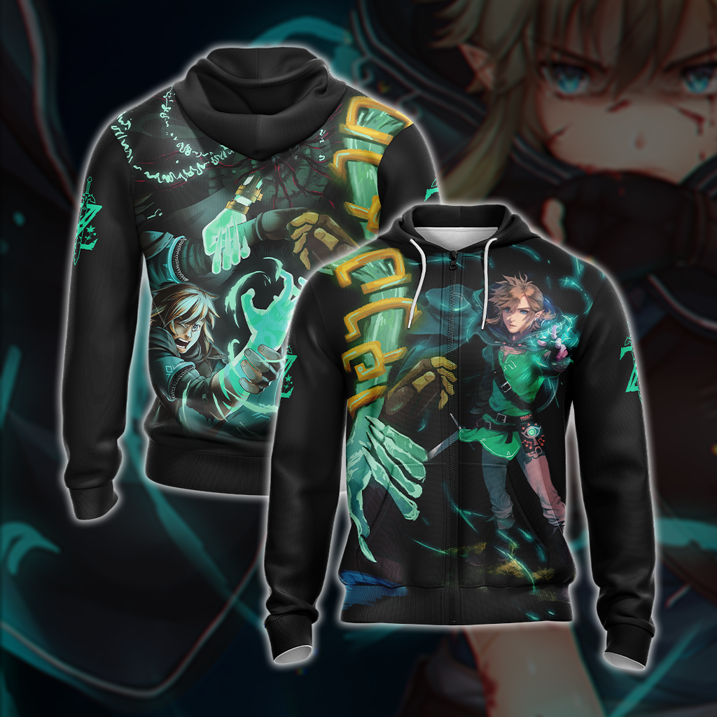 The Legend Of Zelda: Breath Of The Wild (BotW) Link Unisex 3D T-shirt Zip Hoodie S