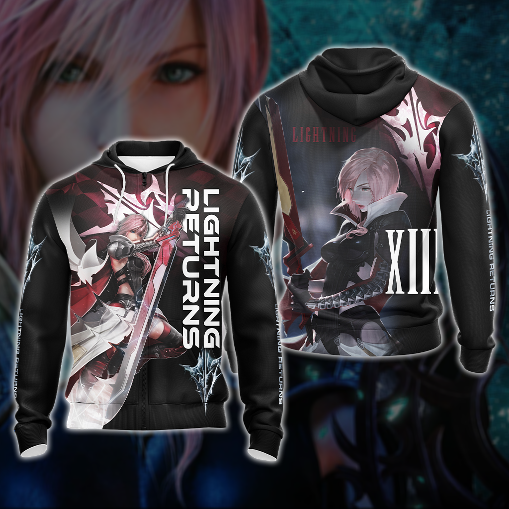 Final Fantasy XIII Lightning Returns Unisex 3D T-shirt Zip Hoodie Zip Hoodie S