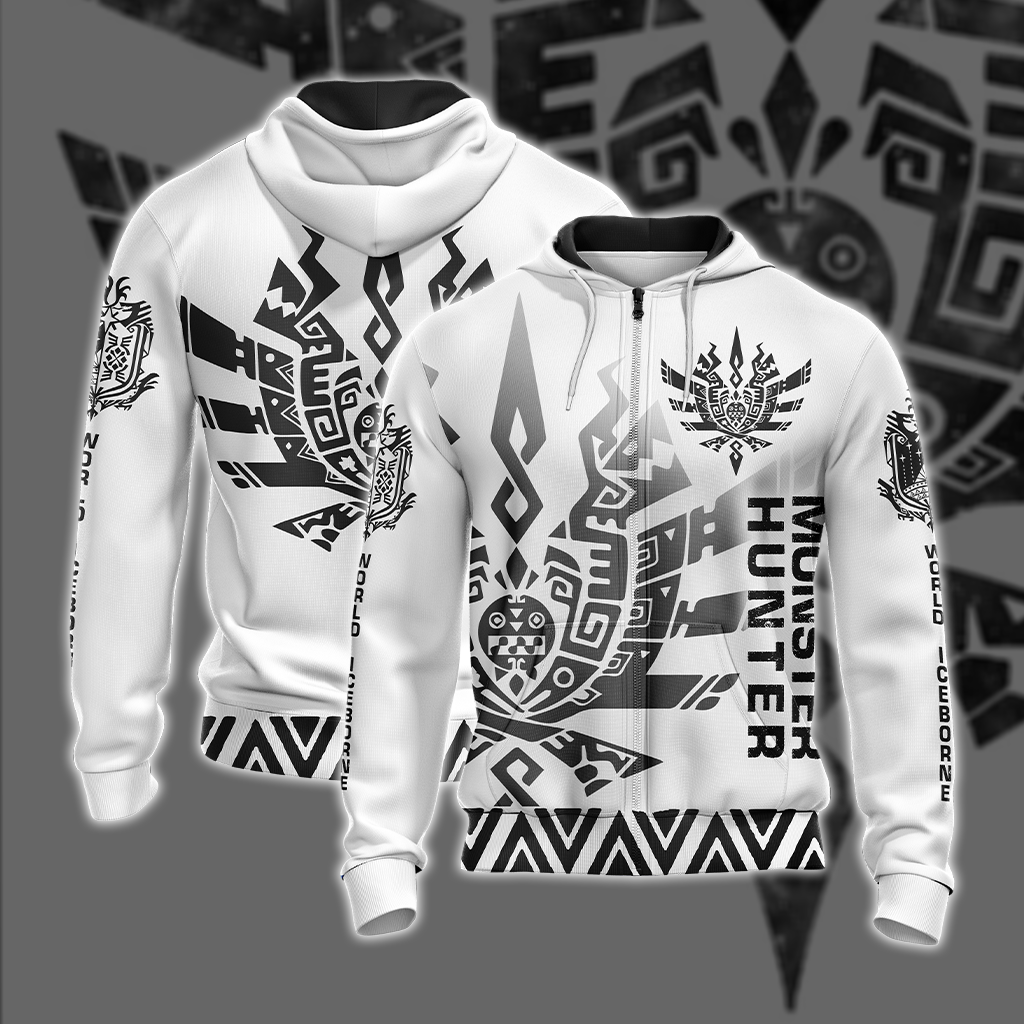 Monster Hunter Ultimate 4 Symbol Unisex 3D T-shirt Zip Hoodie S