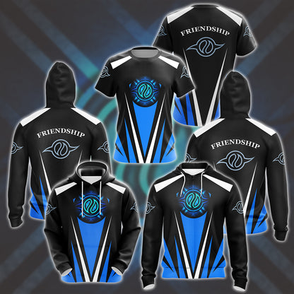 Digimon Crest Of Friendship Video Game All Over Printed T-shirt Tank Top Zip Hoodie Pullover Hoodie Hawaiian Shirt Beach Shorts Joggers