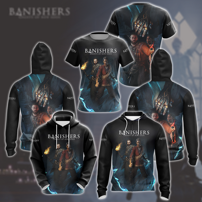 Banishers: Ghosts of New Eden Video Game All Over Printed T-shirt Tank Top Zip Hoodie Pullover Hoodie Hawaiian Shirt Beach Shorts Joggers   