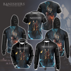 Banishers: Ghosts of New Eden Video Game All Over Printed T-shirt Tank Top Zip Hoodie Pullover Hoodie Hawaiian Shirt Beach Shorts Joggers   