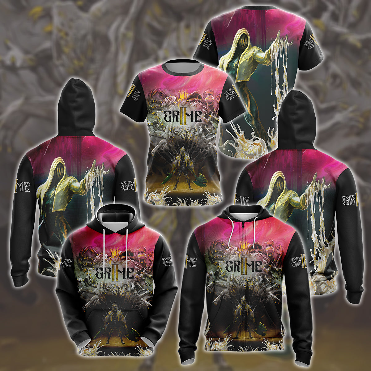 Grime II Video Game All Over Printed T-shirt Tank Top Zip Hoodie Pullover Hoodie Hawaiian Shirt Beach Shorts Joggers