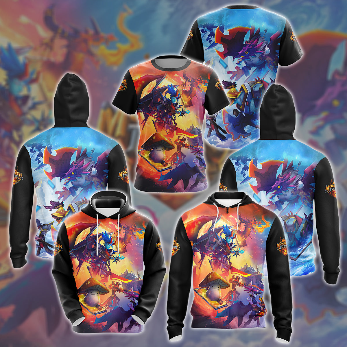 Monster Train 2 Video Game All Over Printed T-shirt Tank Top Zip Hoodie Pullover Hoodie Hawaiian Shirt Beach Shorts Joggers