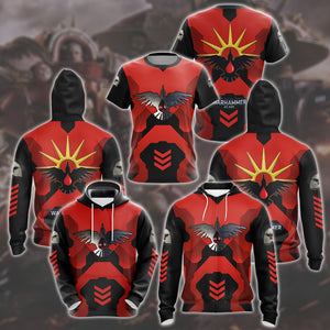 Warhammer 40K Blood Ravens Video Game All Over Printed T-shirt Tank Top Zip Hoodie Pullover Hoodie Hawaiian Shirt Beach Shorts Joggers