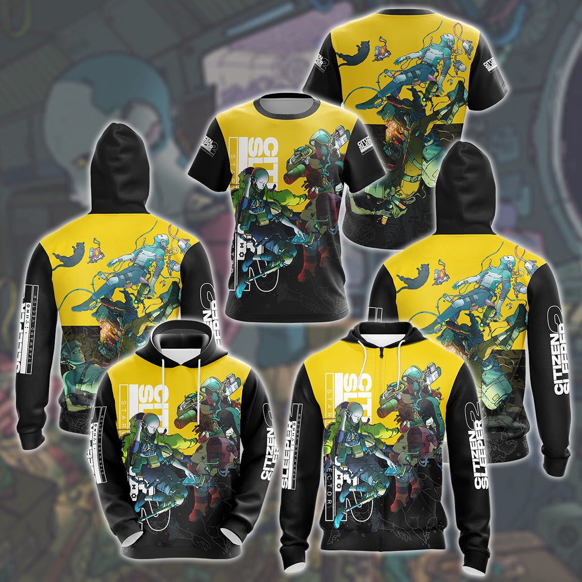 Citizen Sleeper 2: Starward Vector Video Game All Over Printed T-shirt Tank Top Zip Hoodie Pullover Hoodie Hawaiian Shirt Beach Shorts Joggers