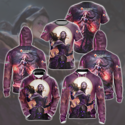 Magic: The Gathering Liliana Vess Video Game All Over Printed T-shirt Tank Top Zip Hoodie Pullover Hoodie Hawaiian Shirt Beach Shorts Joggers   