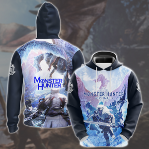 Monster Hunter: World Video Game All Over Printed T-shirt Tank Top Zip Hoodie Pullover Hoodie Hawaiian Shirt Beach Shorts Joggers Hoodie S 