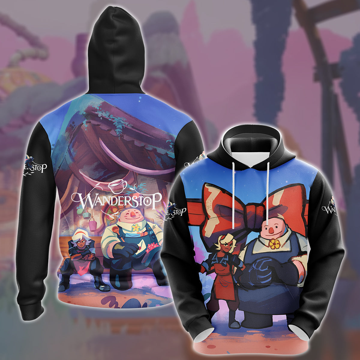 Wanderstop Video Game All Over Printed T-shirt Tank Top Zip Hoodie Pullover Hoodie Hawaiian Shirt Beach Shorts Joggers