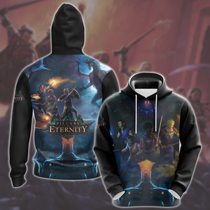 Pillars of Eternity Video Game All Over Printed T-shirt Tank Top Zip Hoodie Pullover Hoodie Hawaiian Shirt Beach Shorts Joggers Hoodie S 