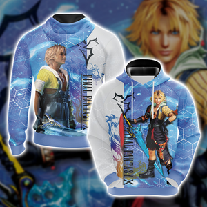 Final Fantasy X - Tidus New Unisex Zip Up Hoodie T-shirt Hoodie Hoodie S 
