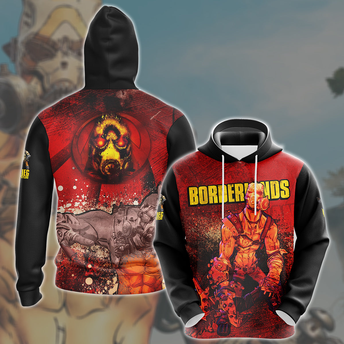 Borderlands Krieg Video Game All Over Printed T-shirt Tank Top Zip Hoodie Pullover Hoodie Hawaiian Shirt Beach Shorts Joggers Hoodie S