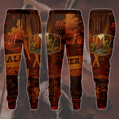 Fallout: New Vegas Vintage National Park Style Video Game All Over Printed T-shirt Tank Top Zip Hoodie Pullover Hoodie Hawaiian Shirt Beach Shorts Joggers Joggers