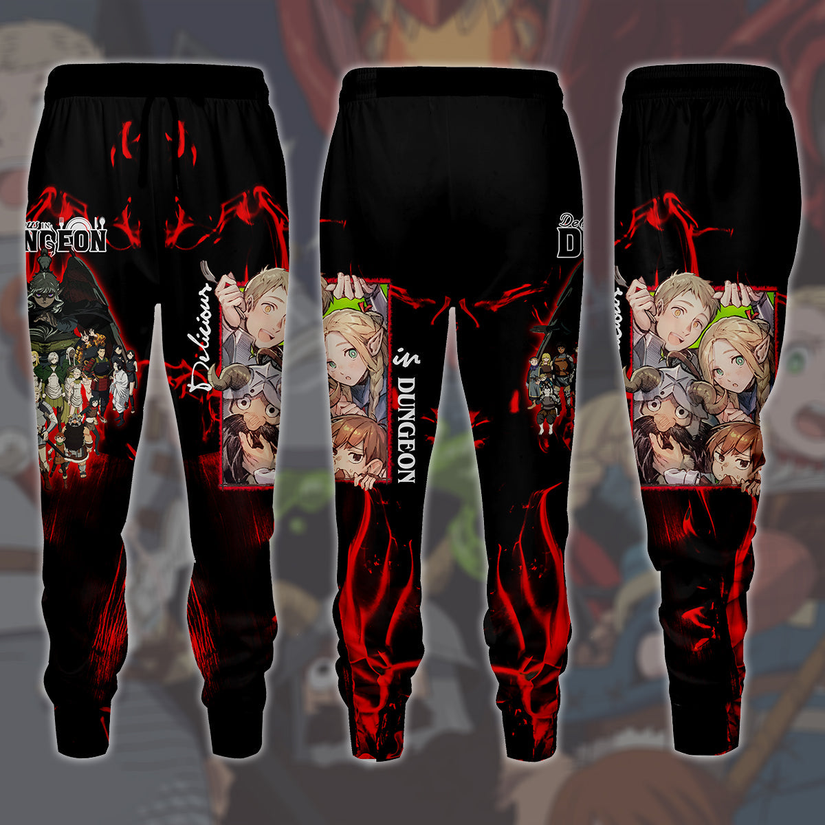 Delicious in Dungeon Anime Manga All Over Printed T-shirt Tank Top Zip Hoodie Pullover Hoodie Hawaiian Shirt Beach Shorts Joggers Joggers