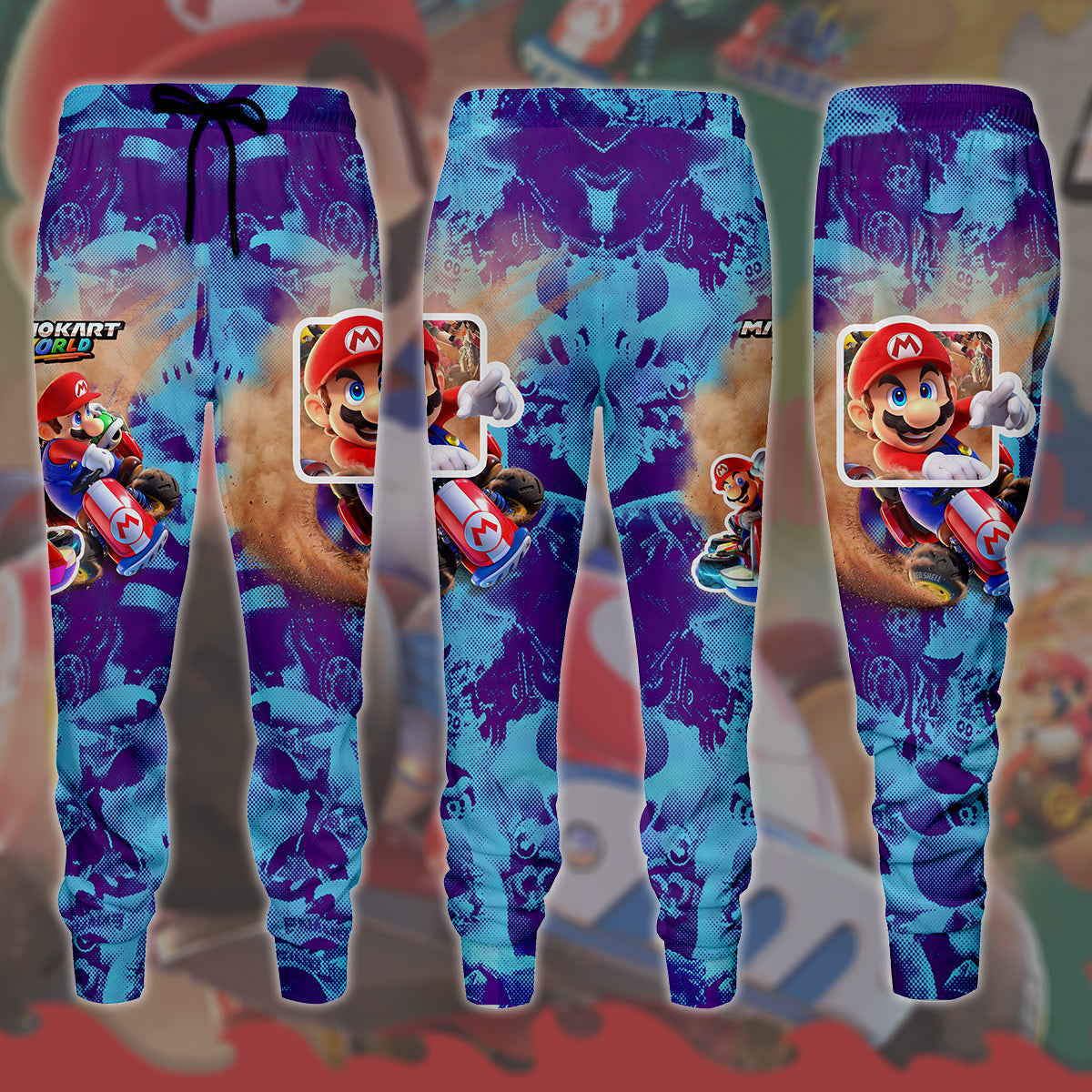 Mario Kart World Video Game All Over Printed T-shirt Tank Top Zip Hoodie Pullover Hoodie Hawaiian Shirt Beach Shorts Joggers