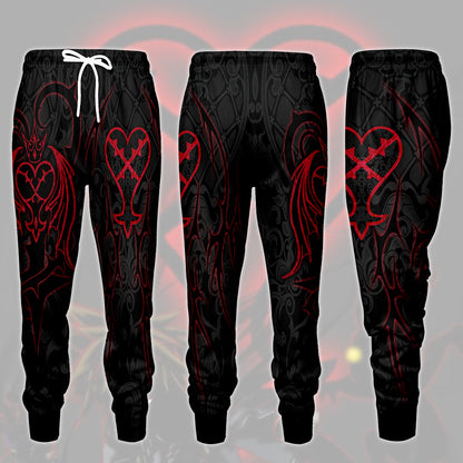 Kingdom Hearts Symbols The Heartless Emblem Video Game All Over Printed T-shirt Tank Top Zip Hoodie Pullover Hoodie Hawaiian Shirt Beach Shorts Joggers