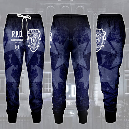 Resident Evil Raccoon City Police Department (R.P.D.) Video Game All Over Printed T-shirt Tank Top Zip Hoodie Pullover Hoodie Hawaiian Shirt Beach Shorts Joggers Joggers