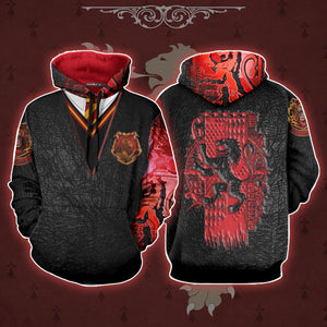 The Gryffindor Lion Harry Potter 3D T-shirt Hoodie S 