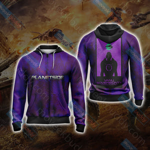 Planetside Vanu Sovereignty Unisex 3D T-shirt Zip Hoodie XS 