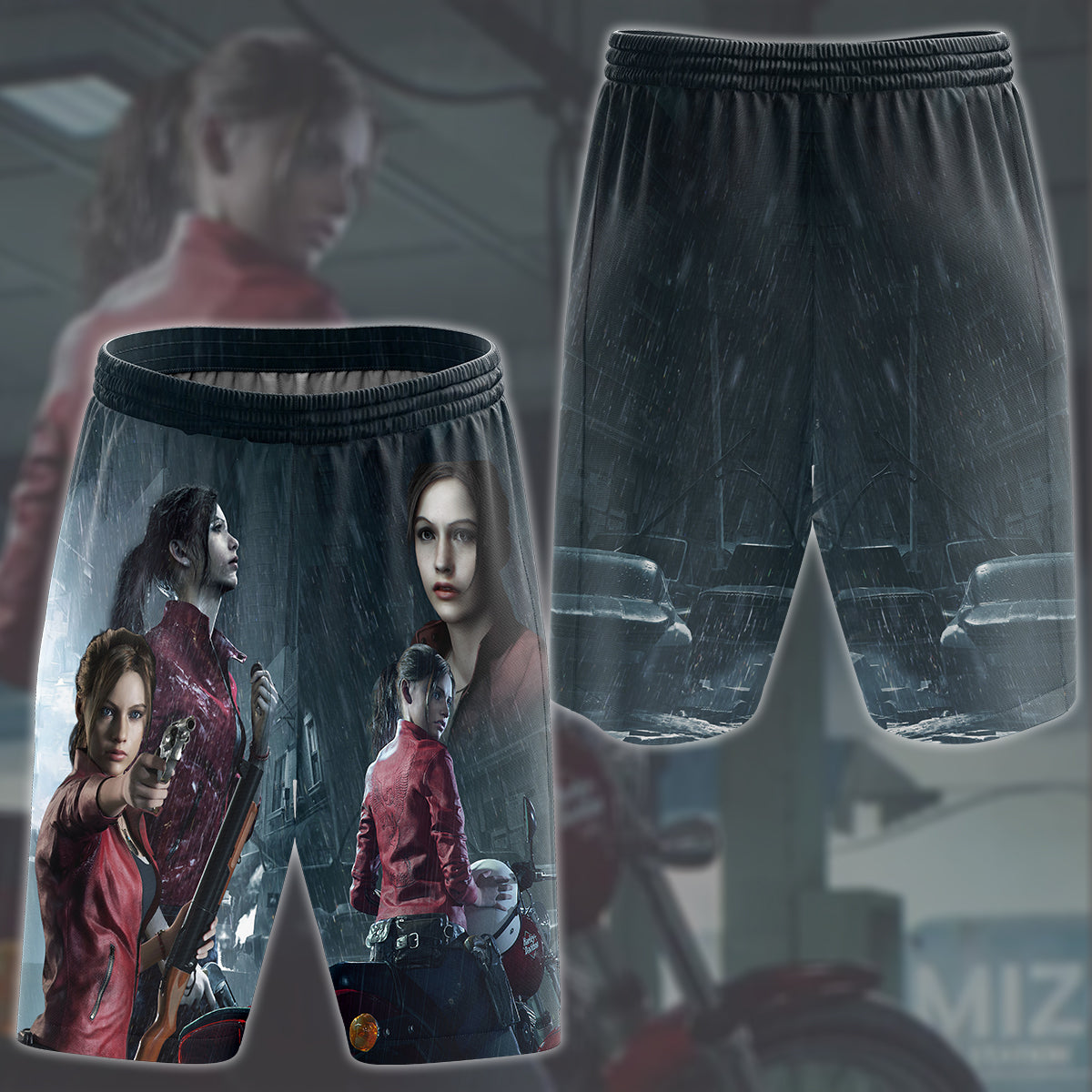 Resident Evil Claire Redfield Video Game All Over Printed T-shirt Tank Top Zip Hoodie Pullover Hoodie Hawaiian Shirt Beach Shorts Joggers Beach Shorts
