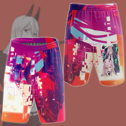 Chainsaw Man Power Anime Manga All Over Printed T-shirt Tank Top Zip Hoodie Pullover Hoodie Hawaiian Shirt Beach Shorts Joggers Beach Shorts