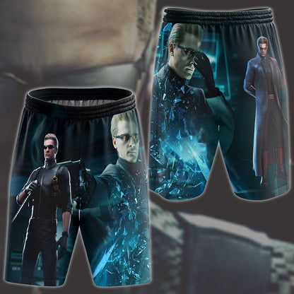 Resident Evil Albert Wesker Video Game All Over Printed T-shirt Tank Top Zip Hoodie Pullover Hoodie Hawaiian Shirt Beach Shorts Joggers Beach Shorts