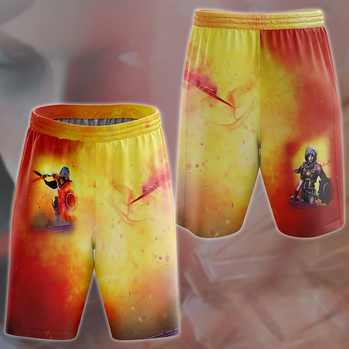 Borderlands Athena Video Game All Over Printed T-shirt Tank Top Zip Hoodie Pullover Hoodie Hawaiian Shirt Beach Shorts Joggers Beach Shorts S
