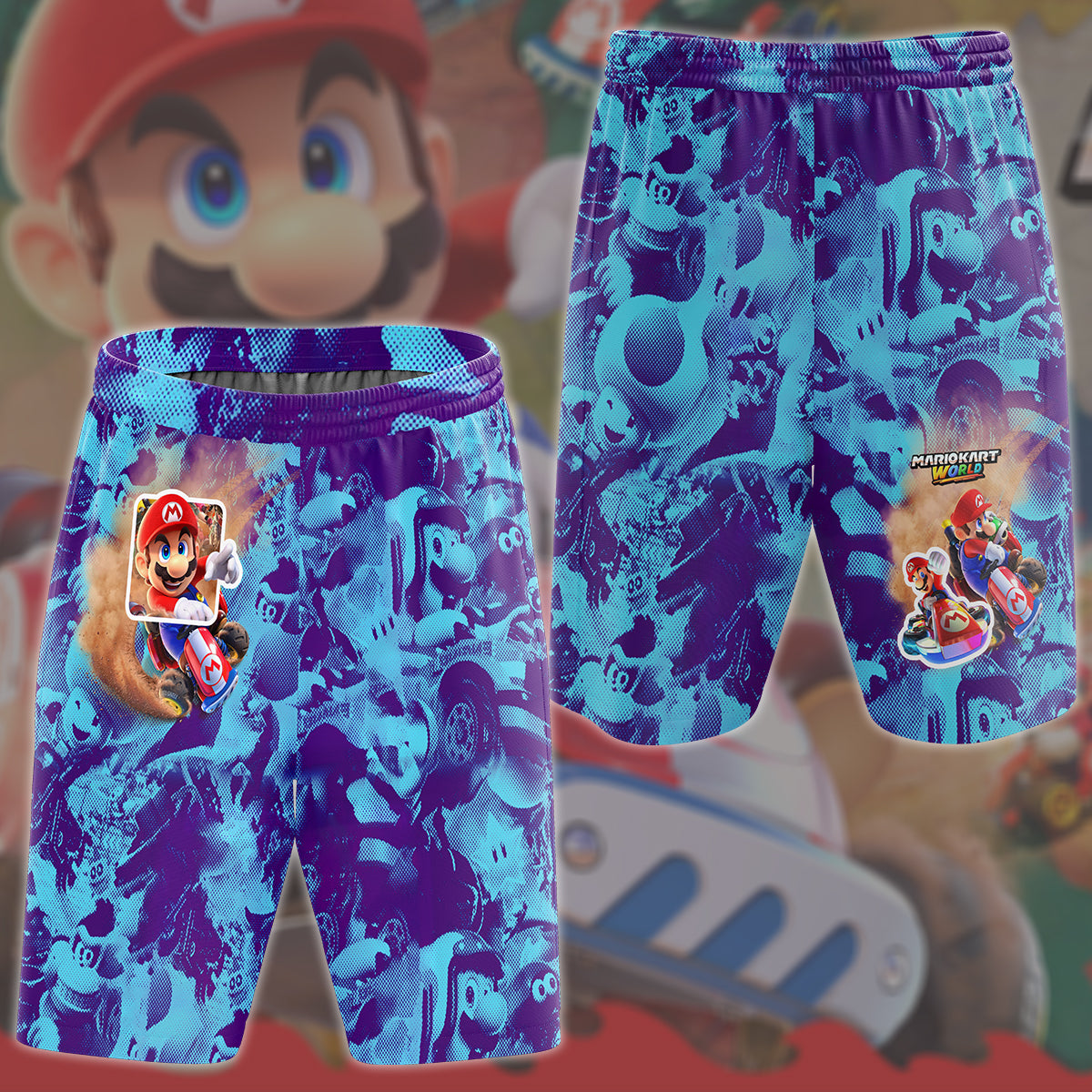 Mario Kart World Video Game All Over Printed T-shirt Tank Top Zip Hoodie Pullover Hoodie Hawaiian Shirt Beach Shorts Joggers