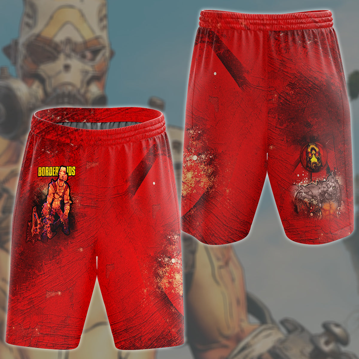 Borderlands Krieg Video Game All Over Printed T-shirt Tank Top Zip Hoodie Pullover Hoodie Hawaiian Shirt Beach Shorts Joggers Beach Shorts S