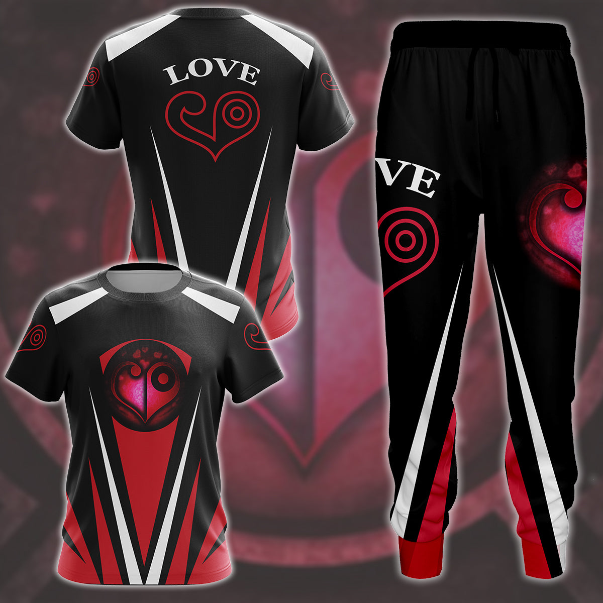 Digimon The Crest Of Love Video Game All Over Printed T-shirt Tank Top Zip Hoodie Pullover Hoodie Hawaiian Shirt Beach Shorts Joggers