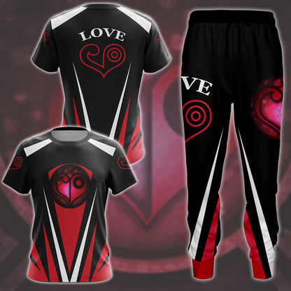 Digimon The Crest Of Love Video Game All Over Printed T-shirt Tank Top Zip Hoodie Pullover Hoodie Hawaiian Shirt Beach Shorts Joggers