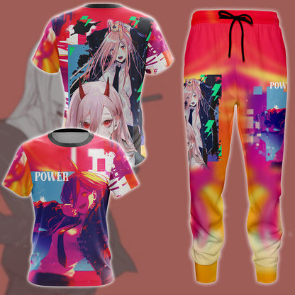 Chainsaw Man Power Anime Manga All Over Printed T-shirt Tank Top Zip Hoodie Pullover Hoodie Hawaiian Shirt Beach Shorts Joggers