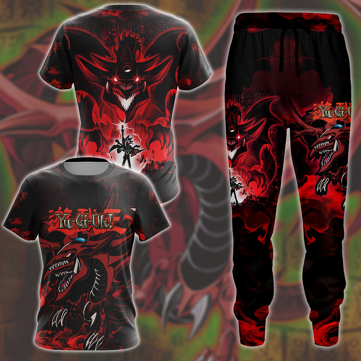 Yu-gi-oh! Slifer the Sky Dragon Video Game All Over Printed T-shirt Tank Top Zip Hoodie Pullover Hoodie Hawaiian Shirt Beach Shorts Joggers