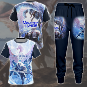 Monster Hunter: World Video Game All Over Printed T-shirt Tank Top Zip Hoodie Pullover Hoodie Hawaiian Shirt Beach Shorts Joggers   