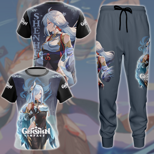 Genshin Impact Shenhe Video Game All Over Printed T-shirt Tank Top Zip Hoodie Pullover Hoodie Hawaiian Shirt Beach Shorts Joggers   