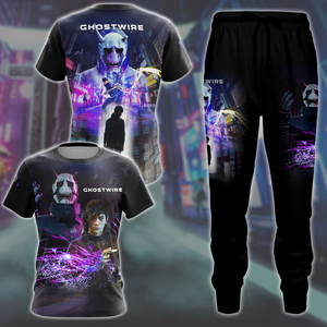 Ghostwire: Tokyo Video Game All Over Printed T-shirt Tank Top Zip Hoodie Pullover Hoodie Hawaiian Shirt Beach Shorts Joggers   