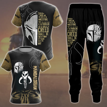 Star Wars The Mandalorian Creed Video Game All Over Printed T-shirt Tank Top Zip Hoodie Pullover Hoodie Hawaiian Shirt Beach Shorts Joggers