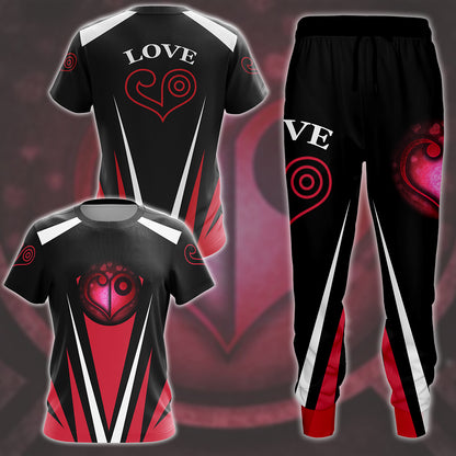 Digimon Crest Of Love Video Game All Over Printed T-shirt Tank Top Zip Hoodie Pullover Hoodie Hawaiian Shirt Beach Shorts Joggers