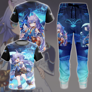 Honkai: Star Rail Bailu Video Game All Over Printed T-shirt Tank Top Zip Hoodie Pullover Hoodie Hawaiian Shirt Beach Shorts Joggers   