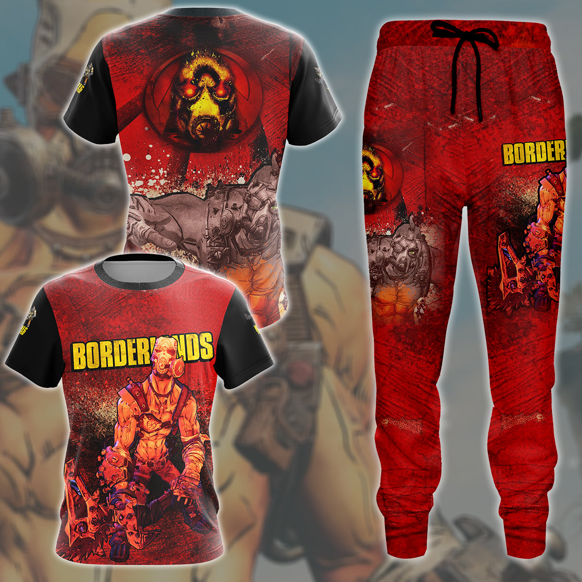 Borderlands Krieg Video Game All Over Printed T-shirt Tank Top Zip Hoodie Pullover Hoodie Hawaiian Shirt Beach Shorts Joggers