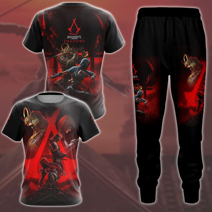 Assassin's Creed Shadows Video Game All Over Printed T-shirt Tank Top Zip Hoodie Pullover Hoodie Hawaiian Shirt Beach Shorts Joggers
