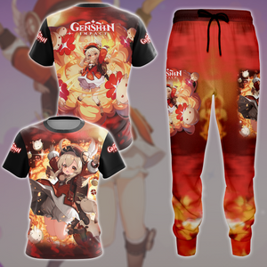 Genshin Impact Klee Video Game All Over Printed T-shirt Tank Top Zip Hoodie Pullover Hoodie Hawaiian Shirt Beach Shorts Joggers   